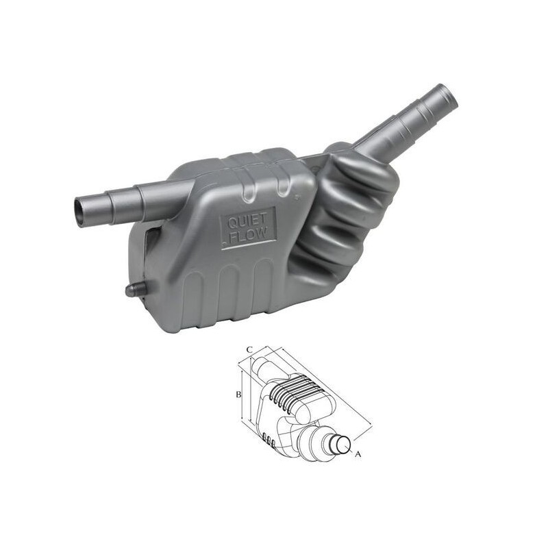 Exhaust muffler D.40.5-45.5-50.5mm - 7lt N80552223430