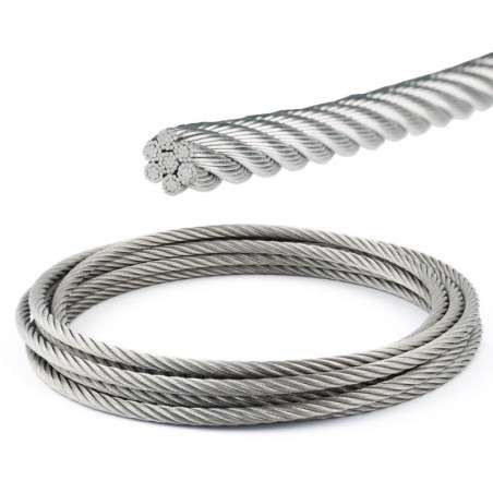Cavo 133 fili in acciaio inox 2,5mm - Venduto al metro OS0317225-0%