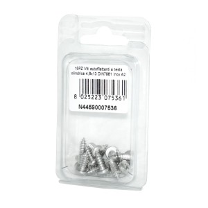 Viti autofilettanti a testa cilindrica DIN7981 Inox A2 4,8x13mm 15pz N44590007536