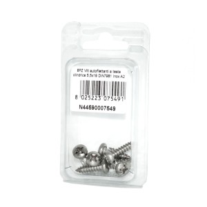 Viti autofilettanti a testa cilindrica DIN7981 Inox A2 5,5x19mm 8pz N44590007549