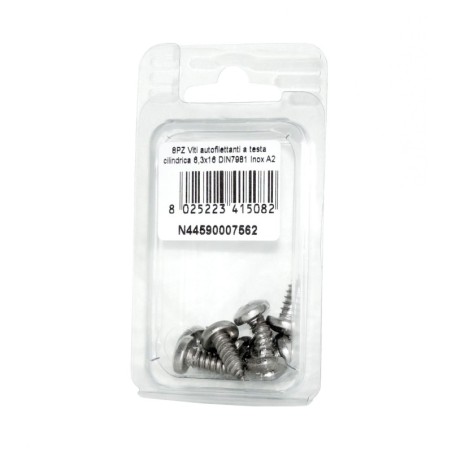 DIN7981 A2 Stainless Steel Cylindrical head self-tapping screws 6.3x16mm 8pcs N44590007562