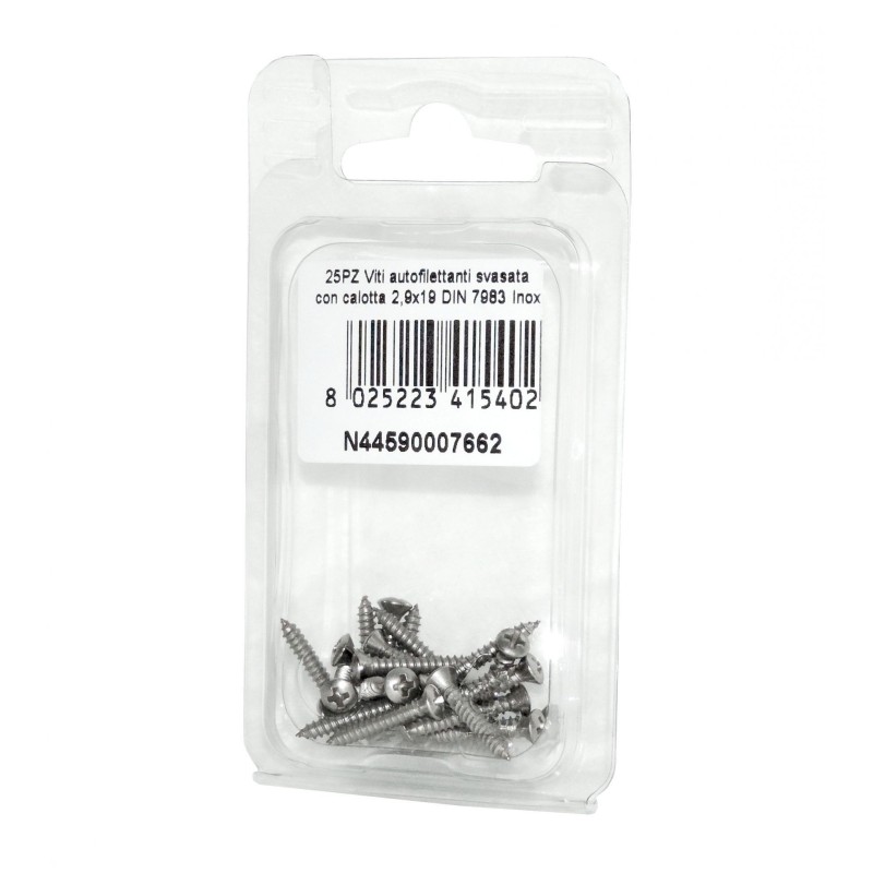 DIN 7983 Self-tapping Countersunk head cap screws 2.9x19mm 25pcs N44590007662