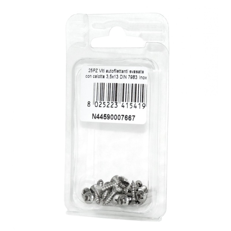 DIN 7983 Self-tapping Countersunk head cap screws 3.5x13mm 25pcs N44590007667