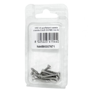 Viti autofilettanti testa svasata calotta a croce DIN7983 3,5x25mm 15pz N44590007671