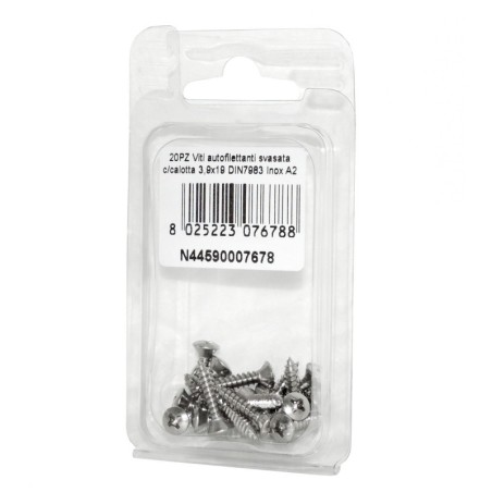 Viti autofilettanti testa svasata calotta a croce DIN7983 3,9x19mm 20pz N44590007678