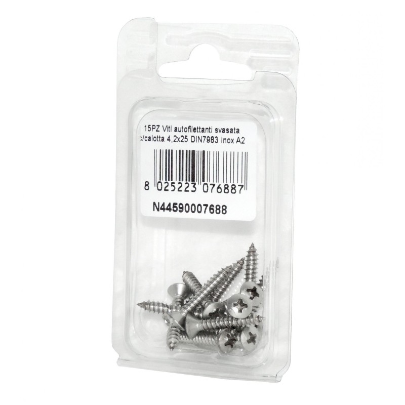 DIN 7983 Self-tapping Countersunk head cap screws 4.2x25mm 15pcs N44590007688