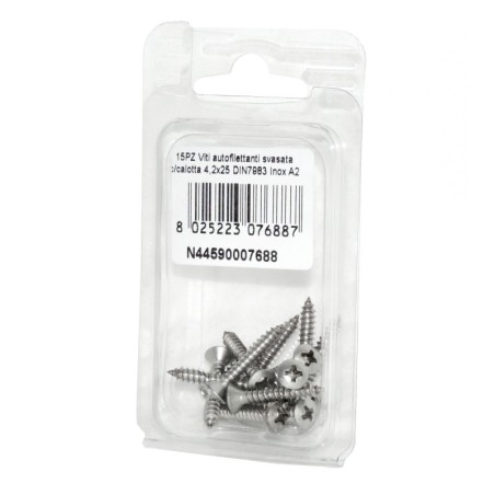 DIN 7983 Self-tapping Countersunk head cap screws 4.2x25mm 15pcs N44590007688