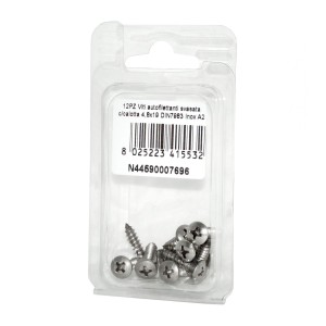 Viti autofilettanti testa svasata calotta a croce DIN7983 4,8x19mm 12pz N44590007696