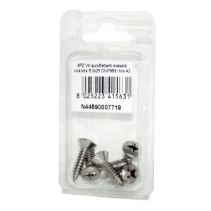 Viti autofilettanti testa svasata calotta a croce DIN7983 6,3x25mm 6pz N44590007719