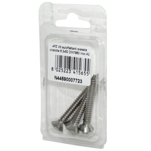 Viti autofilettanti testa svasata calotta a croce DIN7983 6,3x50mm 4pz N44590007723