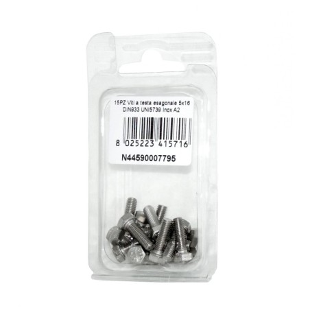 DIN993 St. Steel A2 Flat Hex Head Screws 5x16mm 15pcs N44590007795