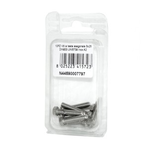 DIN993 St. Steel A2 Flat Hex Head Screws 5x25mm 10pcs N44590007797