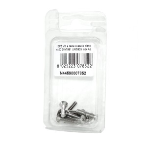 DIN7991 St. Steel A2 Flat Countersunk Head Allen Screws 4x20mm 10pcs N44590007852