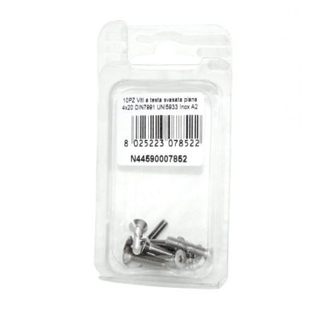 DIN7991 St. Steel A2 Flat Countersunk Head Allen Screws 4x20mm 10pcs N44590007852