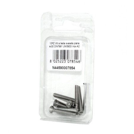 DIN7991 St. Steel A2 Flat Countersunk Head Allen Screws 4x30mm 10pcs N44590007854