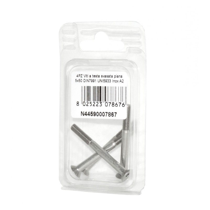 DIN7991 St. Steel A2 Flat Countersunk Head Allen Screws 5x50mm 4pcs N44590007867