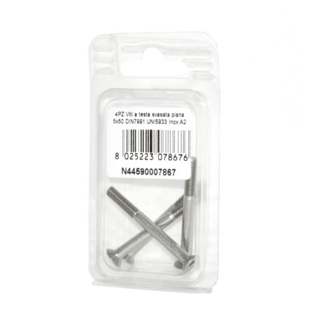 DIN7991 St. Steel A2 Flat Countersunk Head Allen Screws 5x50mm 4pcs N44590007867