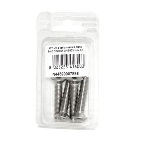 DIN7991 St. Steel A2 Flat Countersunk Head Allen Screws 8x40mm 4pcs N44590007886