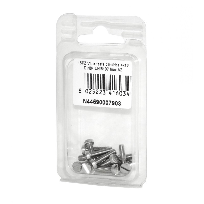 A2 DIN 84 UNI 6107 Stainless steel Cylindrical Head Screws 4x16mm 15pcs N44590007903