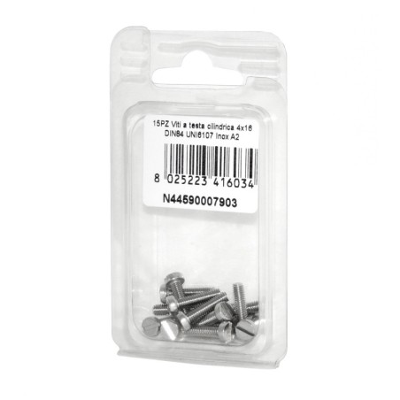 A2 DIN 84 UNI 6107 Stainless steel Cylindrical Head Screws 4x16mm 15pcs N44590007903
