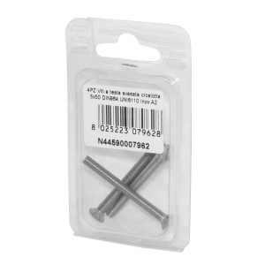 Viti a testa svasata con calotta DIN 964 UNI 6110 Inox A2 5x50mm 4Pz N44590007962