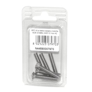 Viti a testa svasata con calotta DIN 964 UNI 6110 Inox A2 6x35mm 6Pz N44590007970