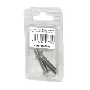 Viti a testa svasata con calotta DIN 964 UNI 6110 Inox A2 8x40mm 2Pz N44590007981