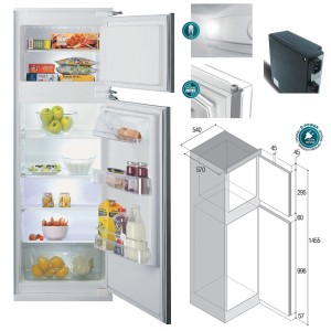 Vitrifrigo C220DP Frigo bianco da incasso 220Lt e Freezer 42Lt 12/24V VT16004602-25%