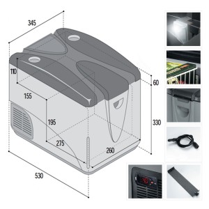 Vitrifrigo C29D portable refrigerator 29 lt 12/24V with digital thermostat VT16004653