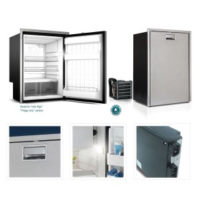 Vitrifrigo C42LX OCX2 Steel Refrigerator-Freezer 42lt 12/24V External cooling unit VT16006350LX