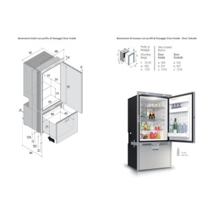 Vitrifrigo DW250 OCX2 BTX Frigorifero Monoporta 157lt + Freezer 75lt 12-24V Inox VT16006317-25%