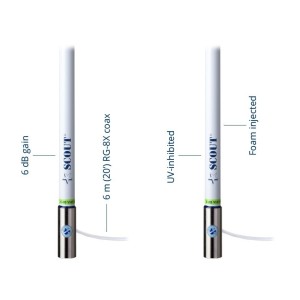 Scout KS-43 Antenna VHF 240cm 6dB Cavo RG-8X 6m N100266501073-10%