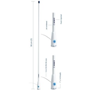 Scout KS-21 Antenna VHF 3db 90cm in VTR Cavo 5m RG-58 CU MIL N100266502506-10%