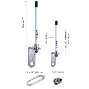 Scout KM-10 Antenna VHF 1dB 18cm Cavo RG-58 18m + Connettore PL-259 N100266502513-20%