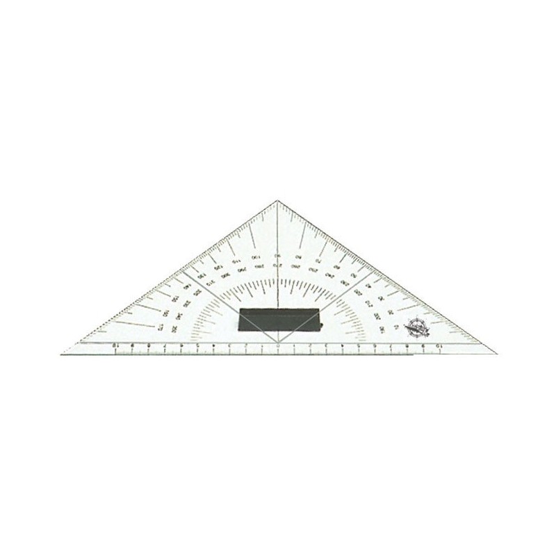 Plexiglass triangular protractor with grip handle N100414621353