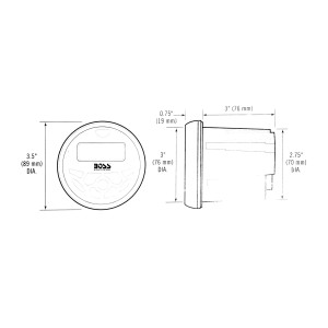 Boss Marine MGR350B Ricevitore Stereo da Cruscotto N100969020730-0%