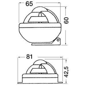 Bussola Riviera Comet 1-2 Nera max 80mm OS2500604-28%