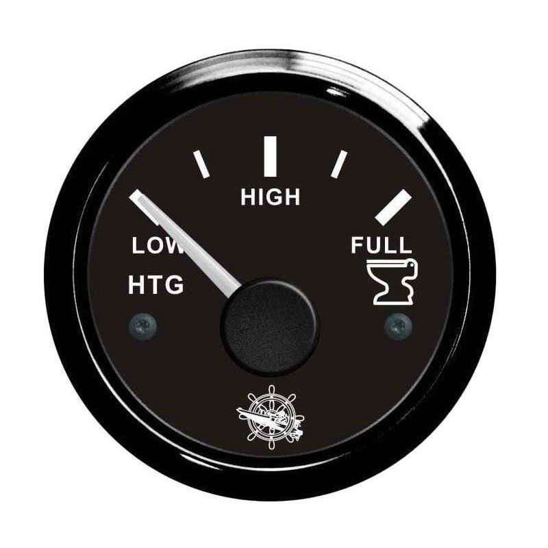 Osculati 12/24V Black Water Gauge 10-180 Ohm Black dial Black bezel OS2732005