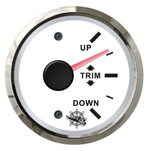 Osculati 12/24V TRIM Indicator Signal 0-190 Ohms White Dial Glossy Bezel OS2732220