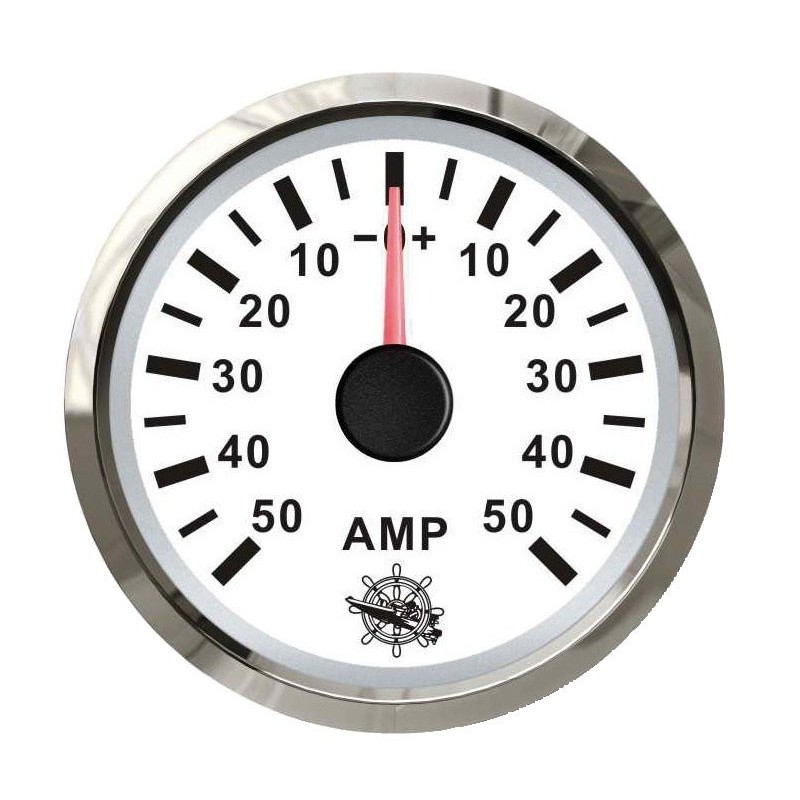 Osculati Ammeter Scale +-50A 12/24V A.57xB.51xC.45mm White OS2732223