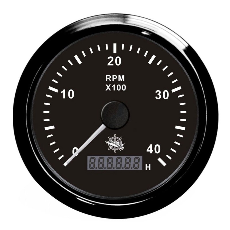 Osculati 12/24V Universal Electronic Revolution Counter with Hour Meter 0-4000RPM OS2732502