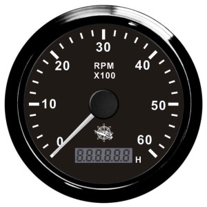 Osculati 12/24V Electronic Revolution Counter with Hour Meter 0-6000 RPM OS2732503