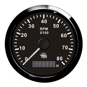 Osculati 12/24V Electronic Revolution Counter with Hour Meter 0-8000 RPM OS2732504