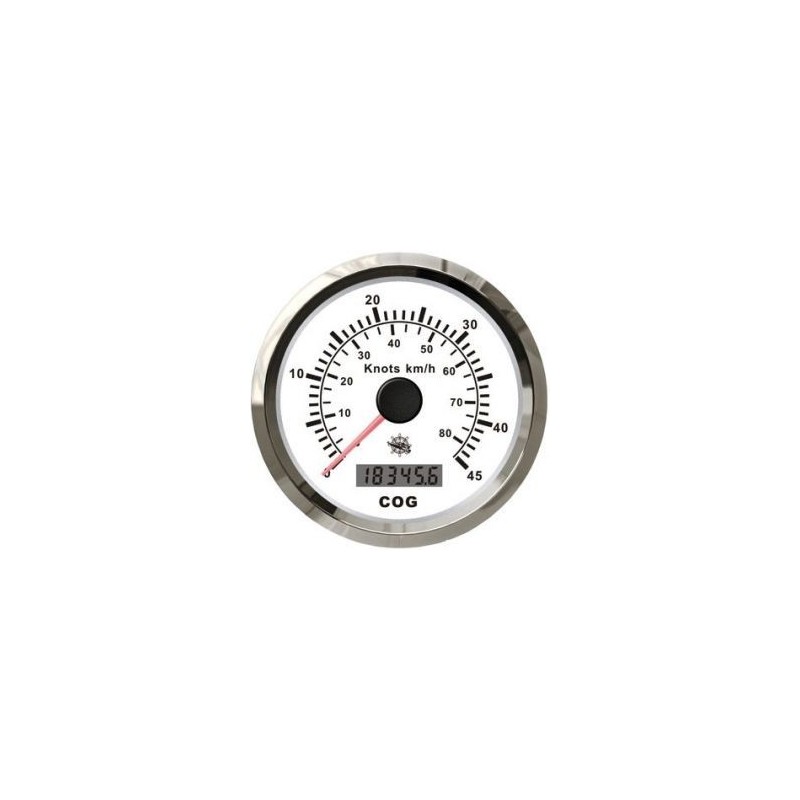 Osculati 12V Speedometer with GPS compass White Dial Glossy Bezel OS2778001