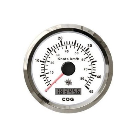 Osculati 12V Speedometer with GPS compass White Dial Glossy Bezel OS2778001