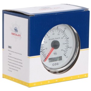 Osculati 12V Speedometer with GPS compass White Dial Glossy Bezel OS2778001