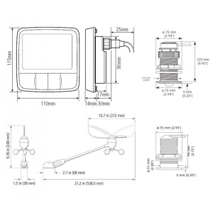 Raymarine i50/i60 Depth Speed and Wind Systems Pack E70153 RYE70153