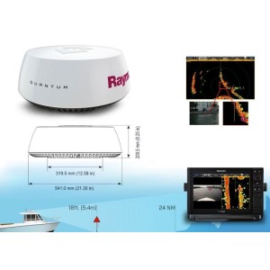 Raymarine Radar wireless CHIRP Quantum Q24C WiFi con cavo 30mt T70266 RYT70266-13%