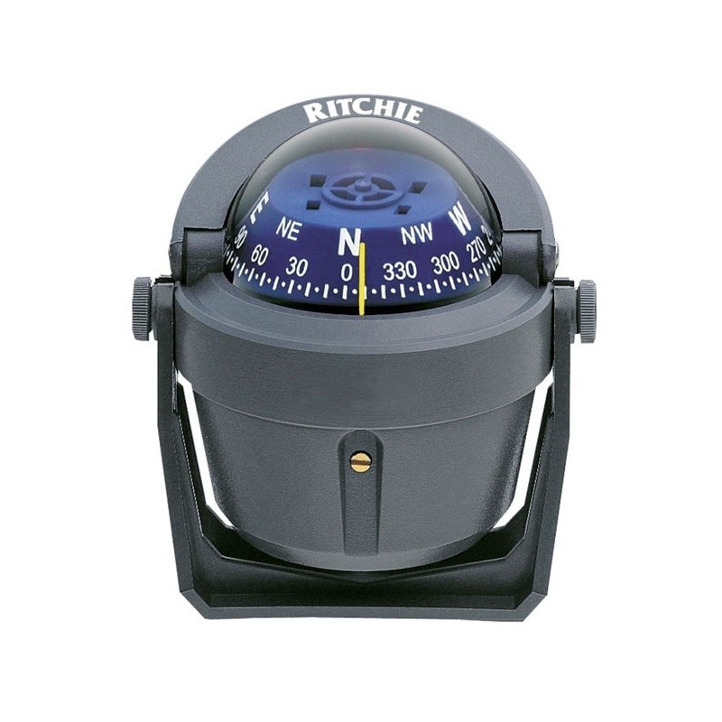Ritchie Explorer B-51G 2-3/4 compass with bracket Grey Blue Dial UF67318L