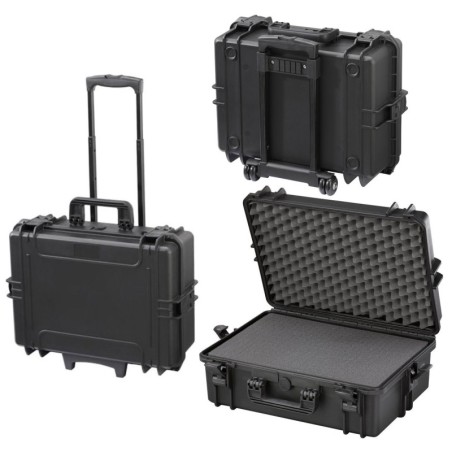 Waterproof Trolley Case Cubed Foam 505STR Black for Electronic Devices 66020013